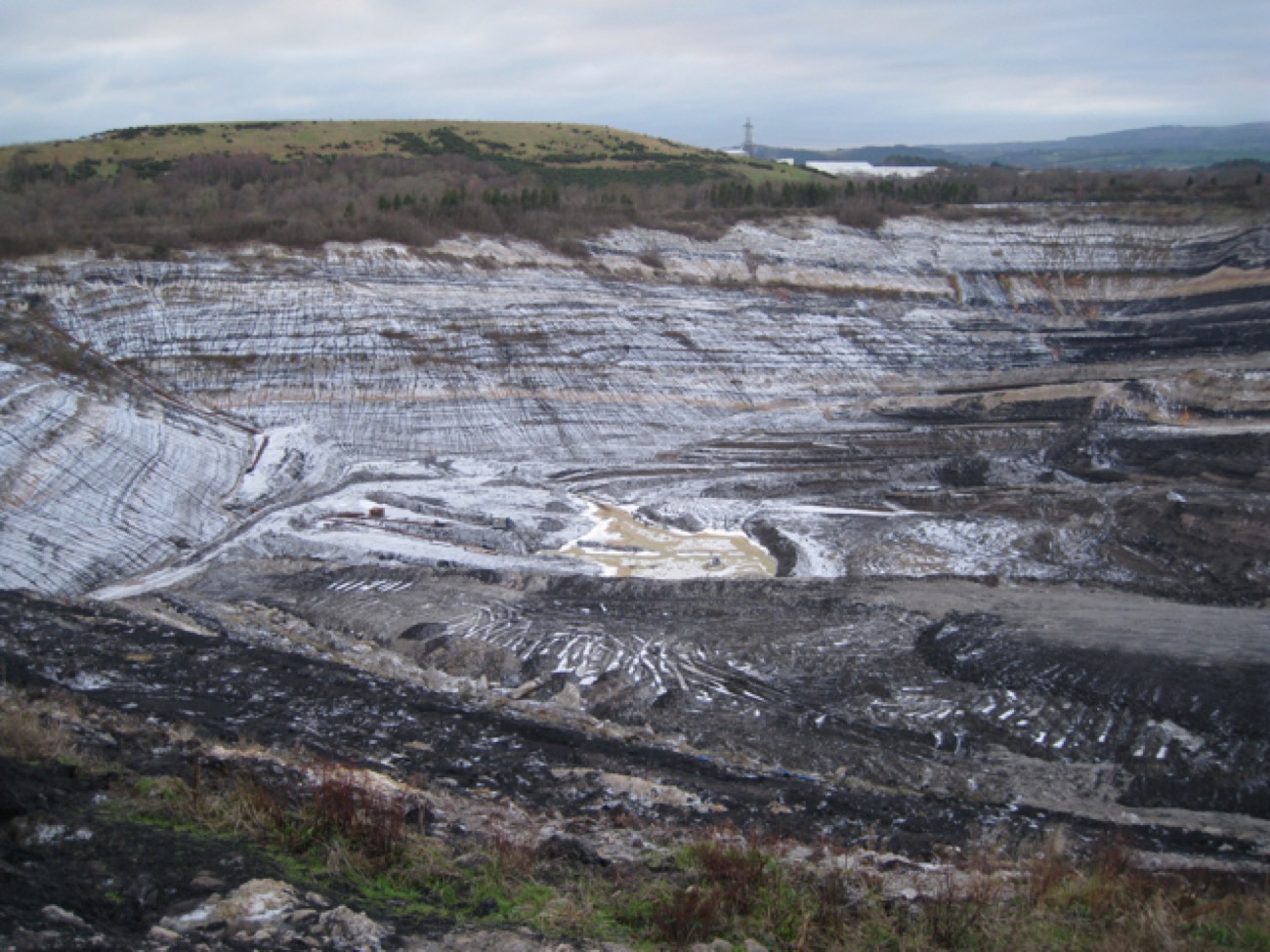 Benches of a ball clay quarry