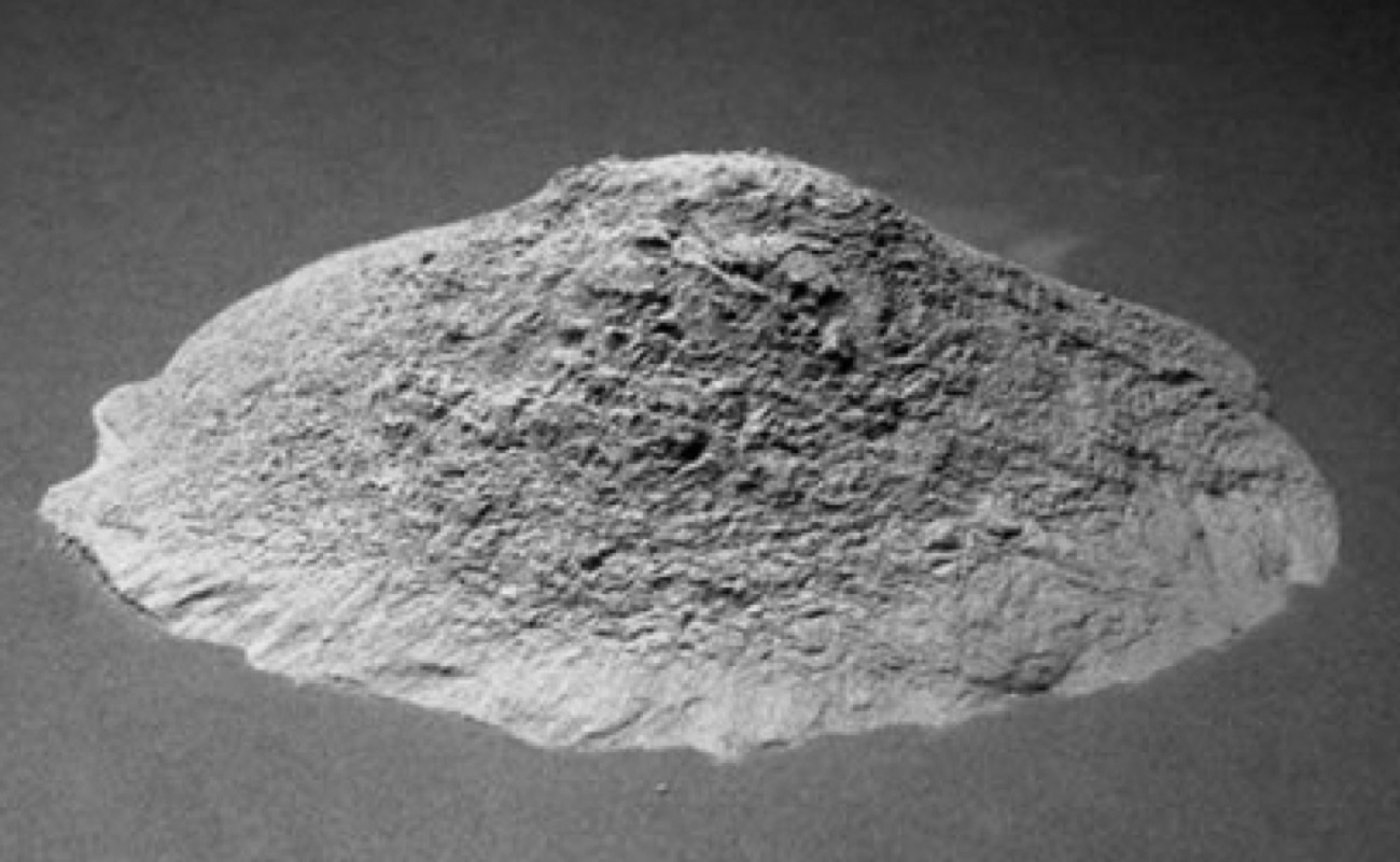 Fine grey fly ash powder