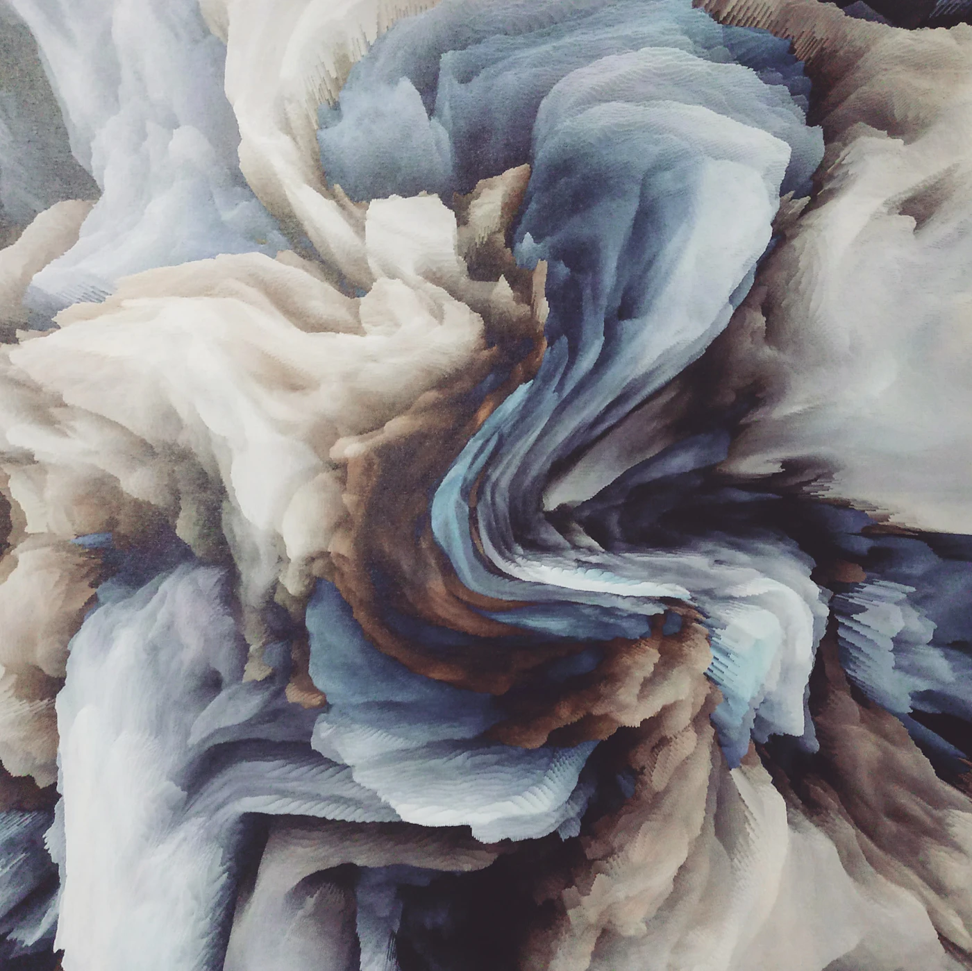 Layered mineral texture